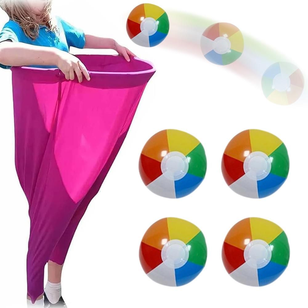 Granny Pants Yard Game Set with Giant Elastic Pants for Adult Outdoor Fun Magenta - Image 5
