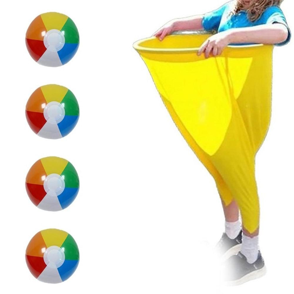 Granny Pants Yard Game Set with Giant Elastic Pants for Adult Outdoor Fun Magenta - Image 6