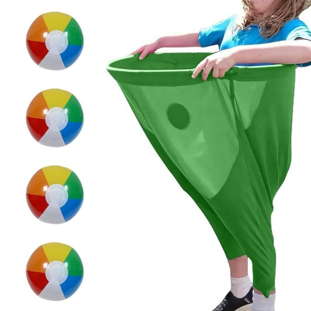 Granny Pants Yard Game Set with Giant Elastic Pants for Adult Outdoor Fun Green - Image 1