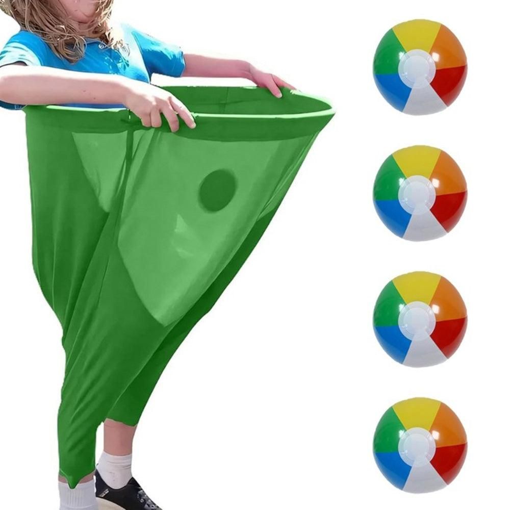 Granny Pants Yard Game Set with Giant Elastic Pants for Adult Outdoor Fun Green - Image 4