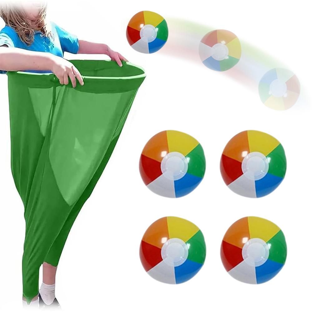 Granny Pants Yard Game Set with Giant Elastic Pants for Adult Outdoor Fun Green - Image 6