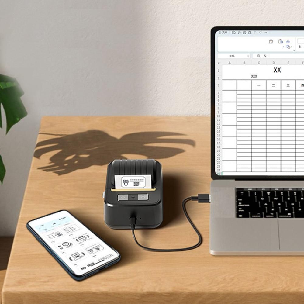 Bluetooth Label Maker Machine with Tape Roll Inkless Labeler Sticker Printer for Home Office - Image 2