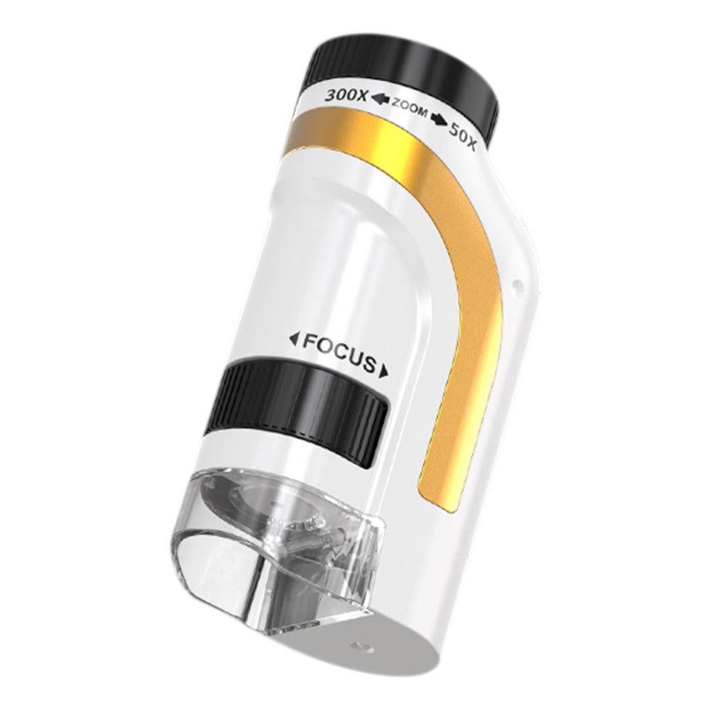 50X-300X Handheld Microscope with LED Lights Portable Pocket Zoom Gold - Image 2