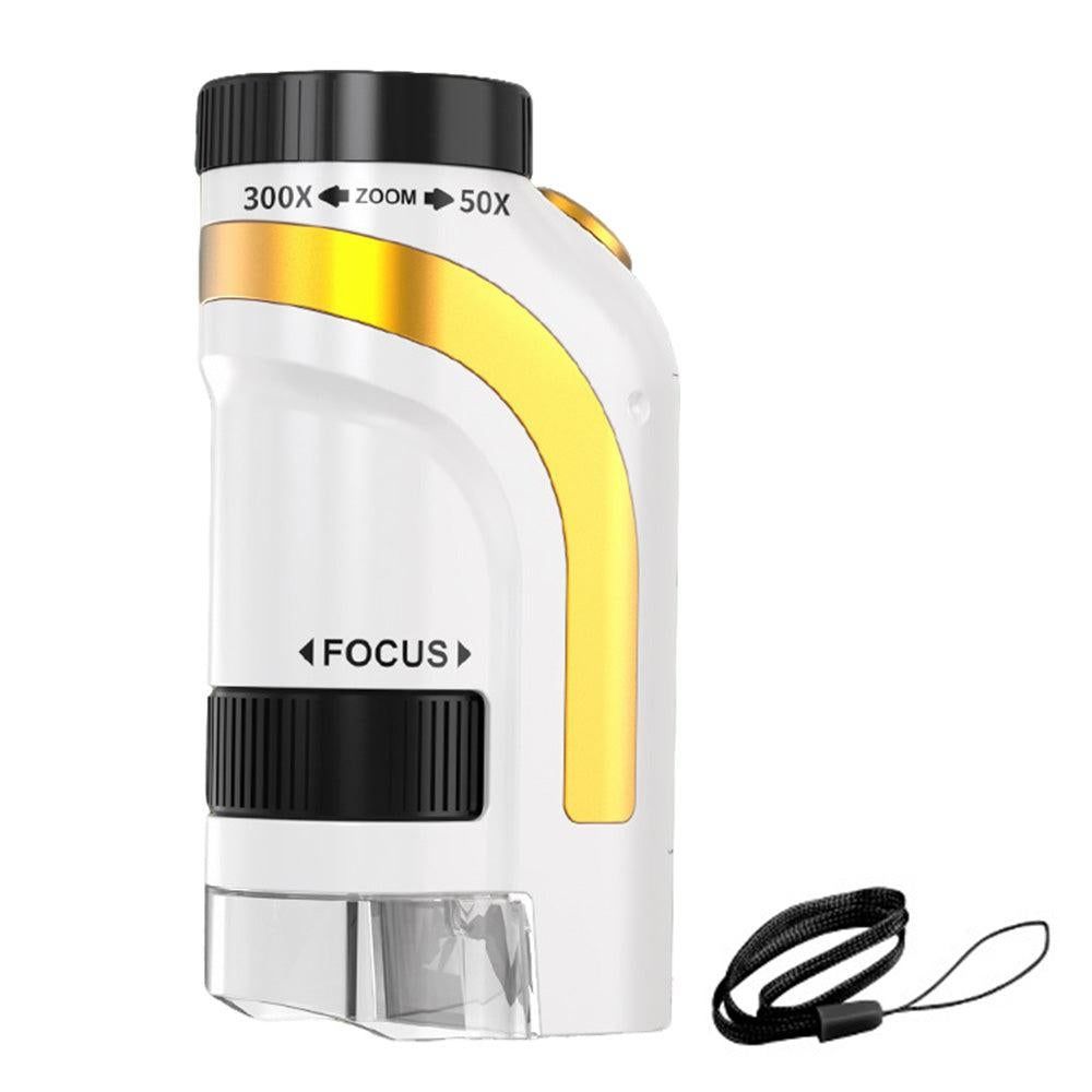 50X-300X Handheld Microscope with LED Lights Portable Pocket Zoom Gold - Image 5