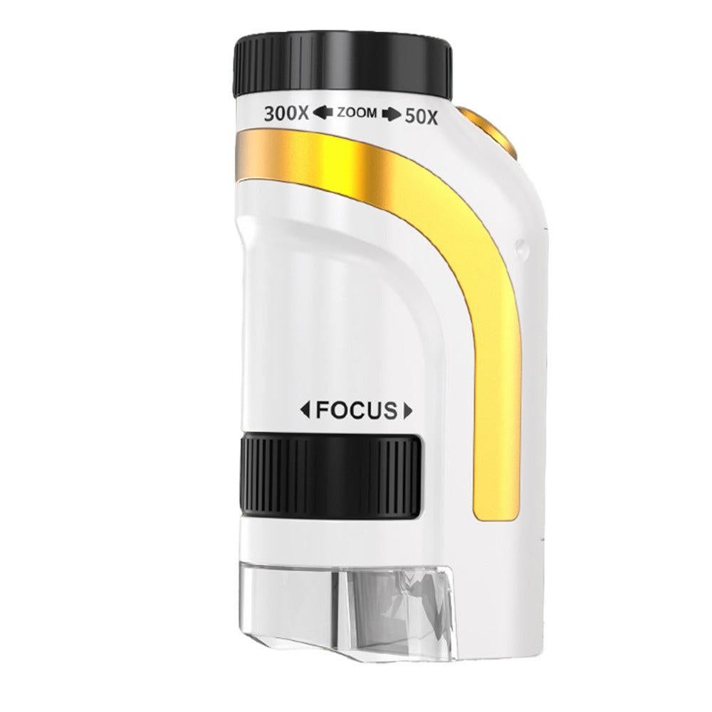 50X-300X Handheld Microscope with LED Lights Portable Pocket Zoom Gold - Image 6