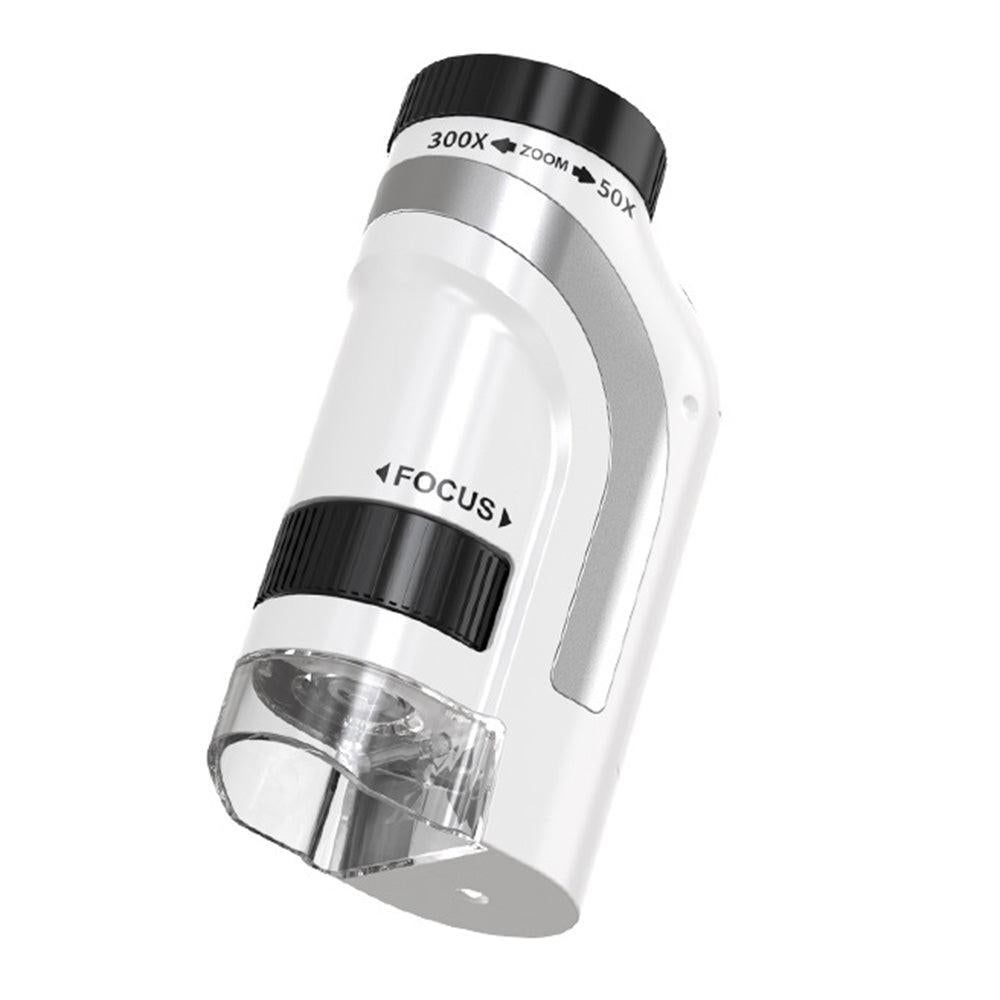 50X-300X Handheld Microscope with LED Lights Portable Pocket Zoom Silver - Image 4