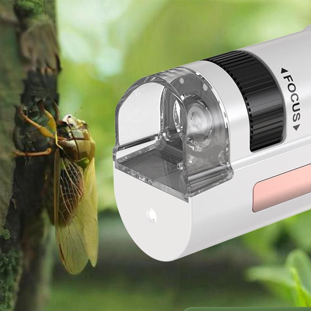 50X-300X Handheld Microscope with LED Lights Portable Pocket Zoom Pink - Image 5