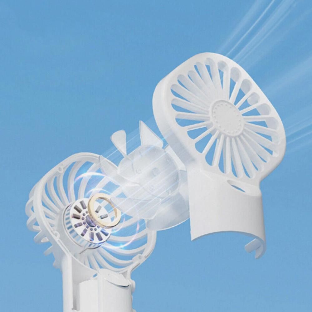 Handheld Misting Fan - Portable Rechargeable Spray Cooling Fan for Home & Office White - Image 2