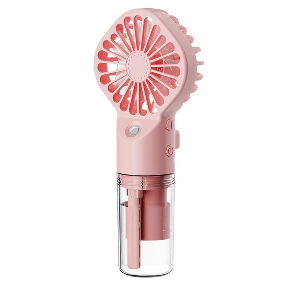 Handheld Misting Fan - Portable Rechargeable Spray Cooling Fan for Home & Office Pink - Image 1
