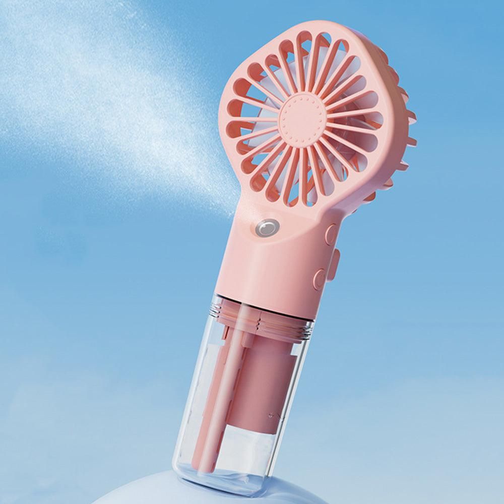 Handheld Misting Fan - Portable Rechargeable Spray Cooling Fan for Home & Office Pink - Image 4