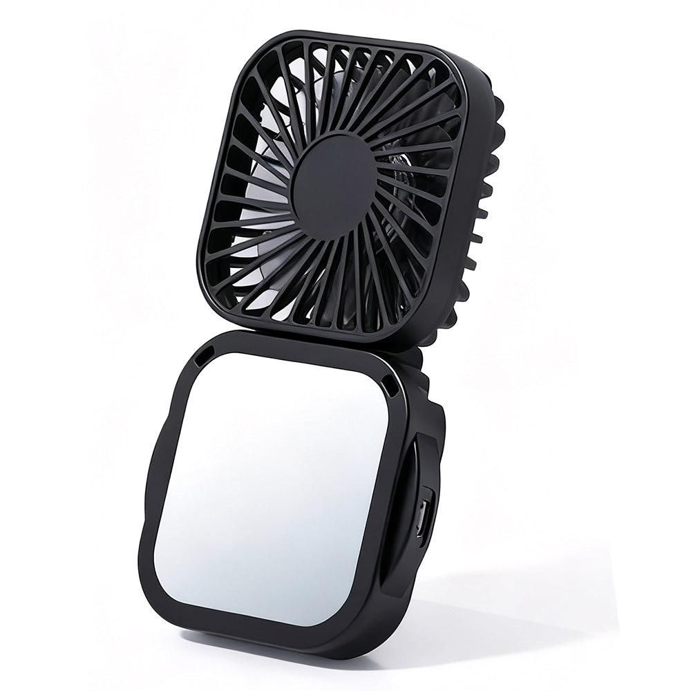 Mini Foldable Neck Hanging Fan Portable USB Rechargeable Personal Cooler Pink - Image 6
