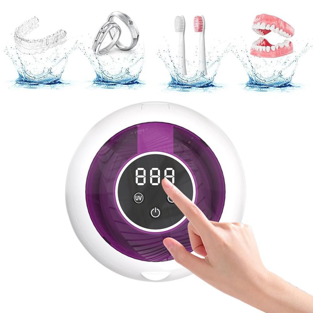 Ultrasonic Retainer Cleaner Machine 45kHz Ultrasonic Dentures Cleaner for Night Guards Braces Aligner White - Image 3