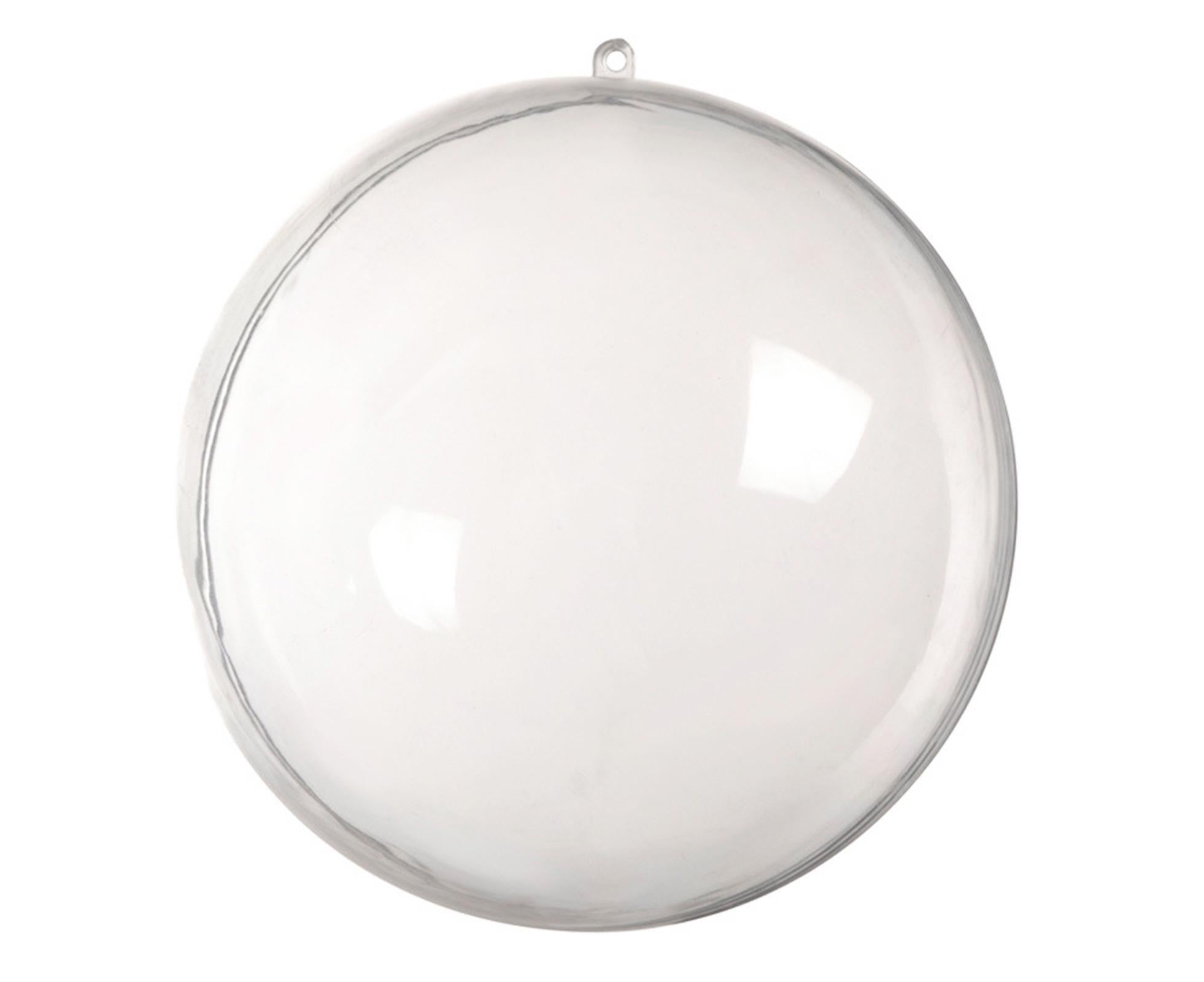 5Pcs Xmas Ball Transparent Fillable Shatterproof-9cm - Image 2