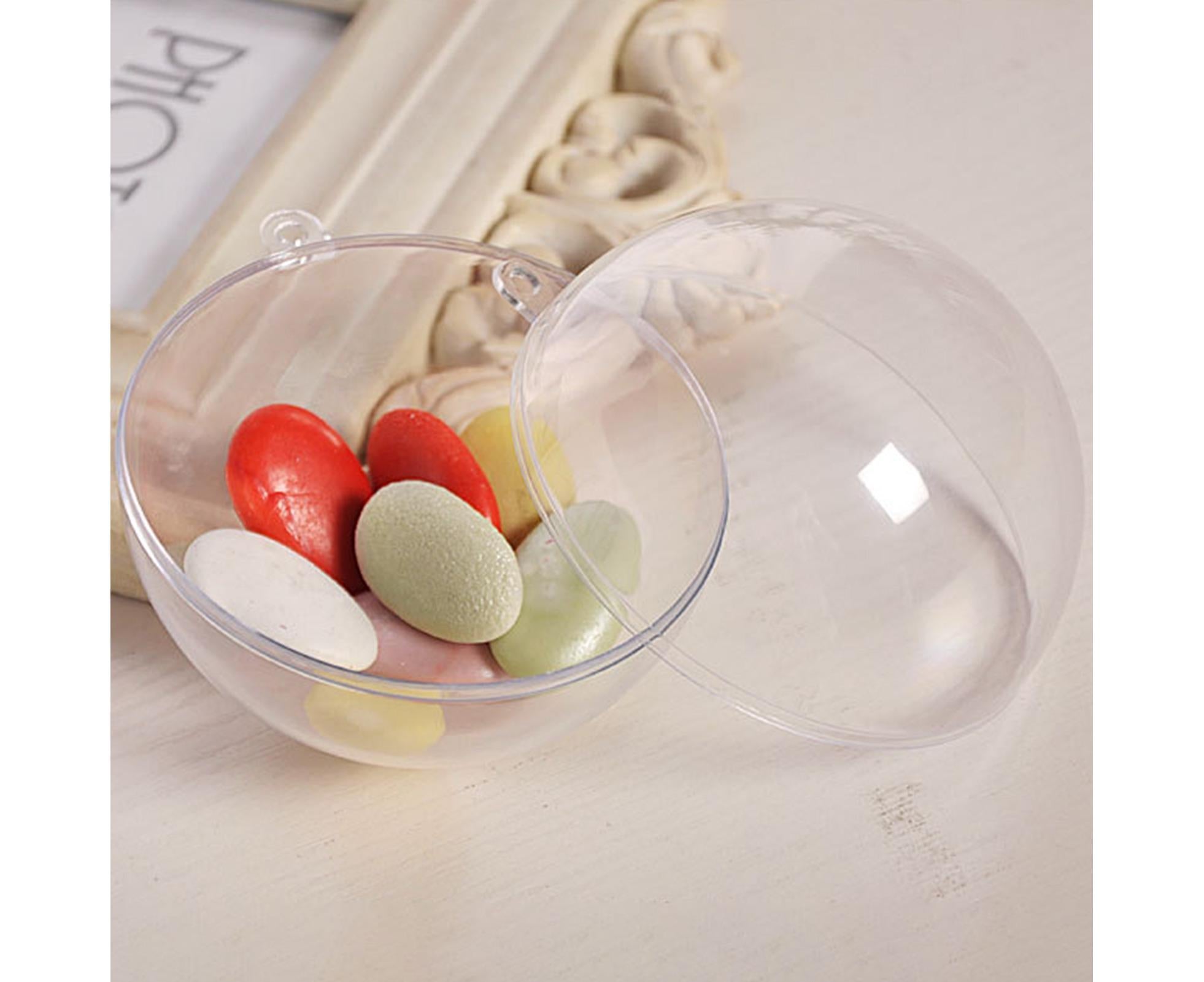 5Pcs Xmas Ball Transparent Fillable Shatterproof-9cm - Image 5
