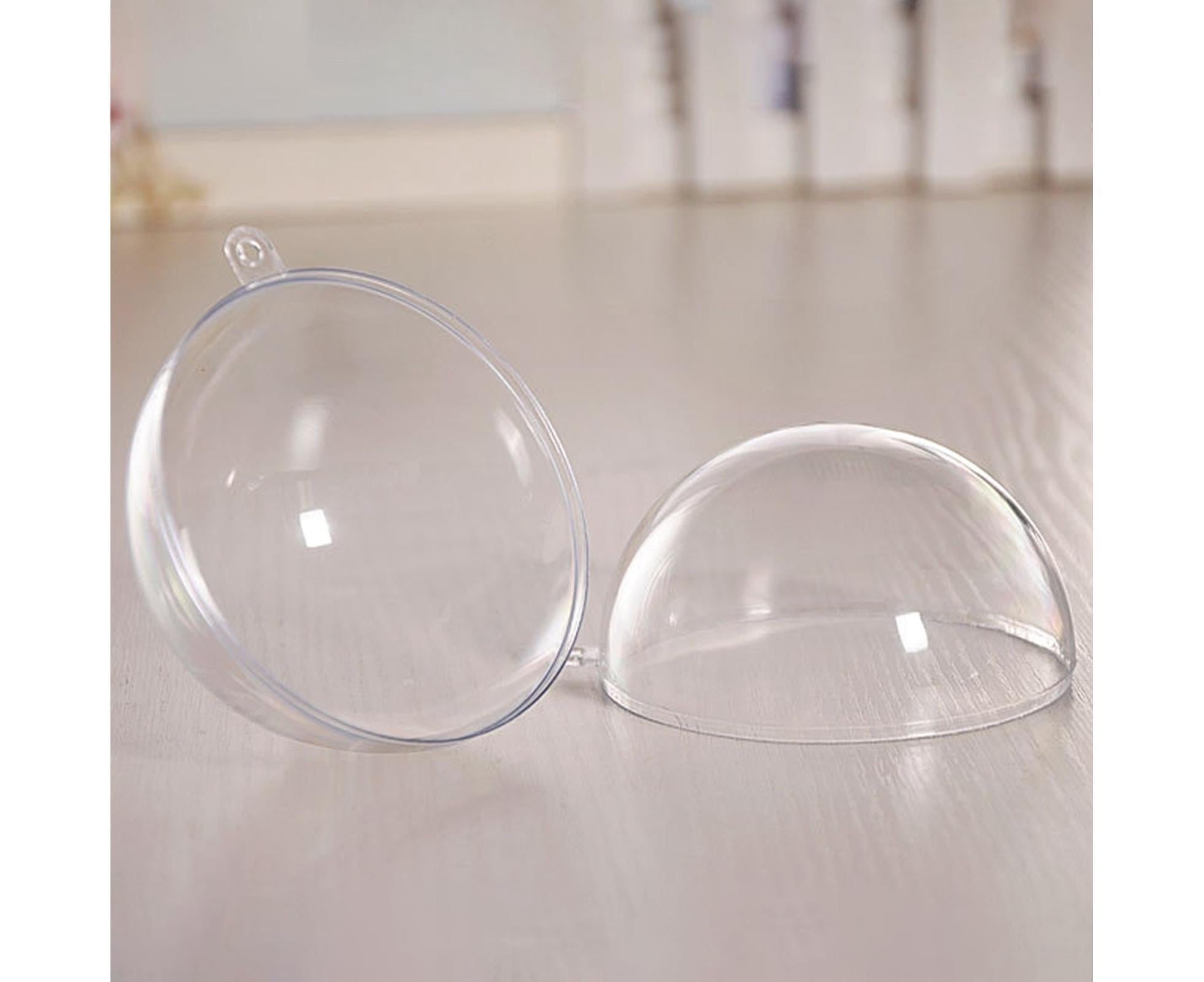 5Pcs Xmas Ball Transparent Fillable Shatterproof-9cm - Image 6