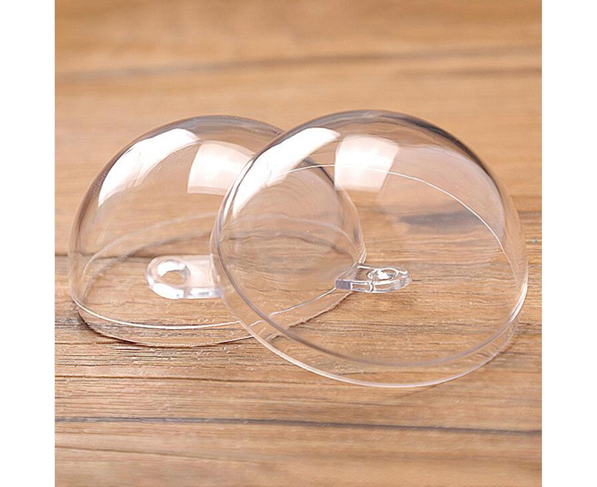 5Pcs Xmas Ball Transparent Fillable Shatterproof-9cm - Image 7