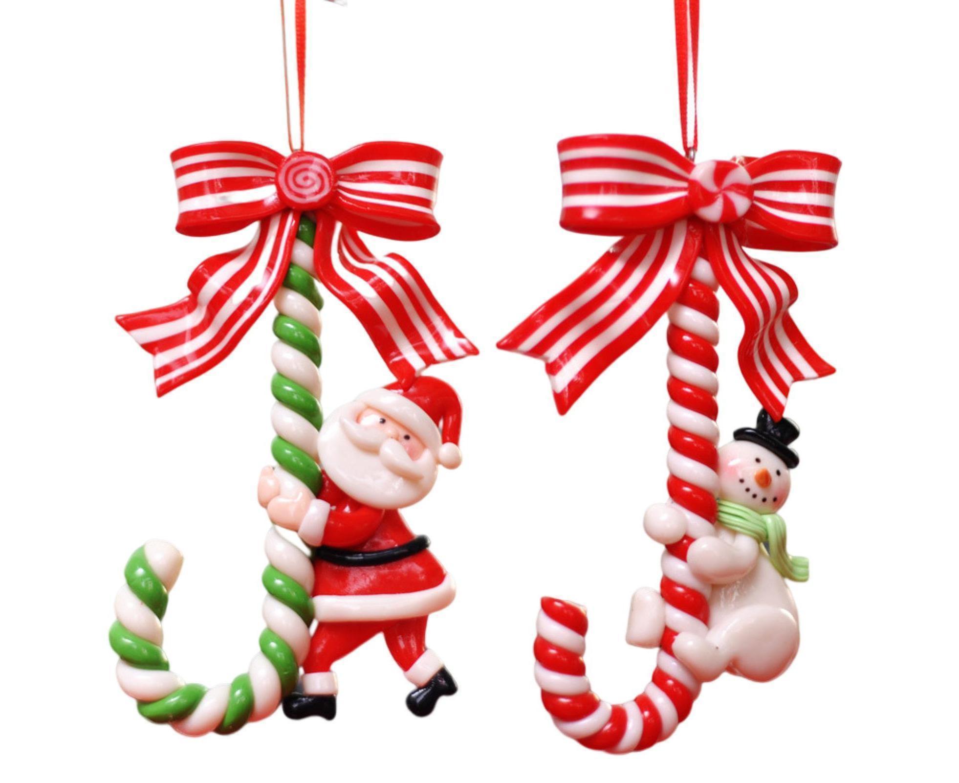 3Pcs Xmas Tree Pendant Candy Cane Crafts Soft Clay - Image 6