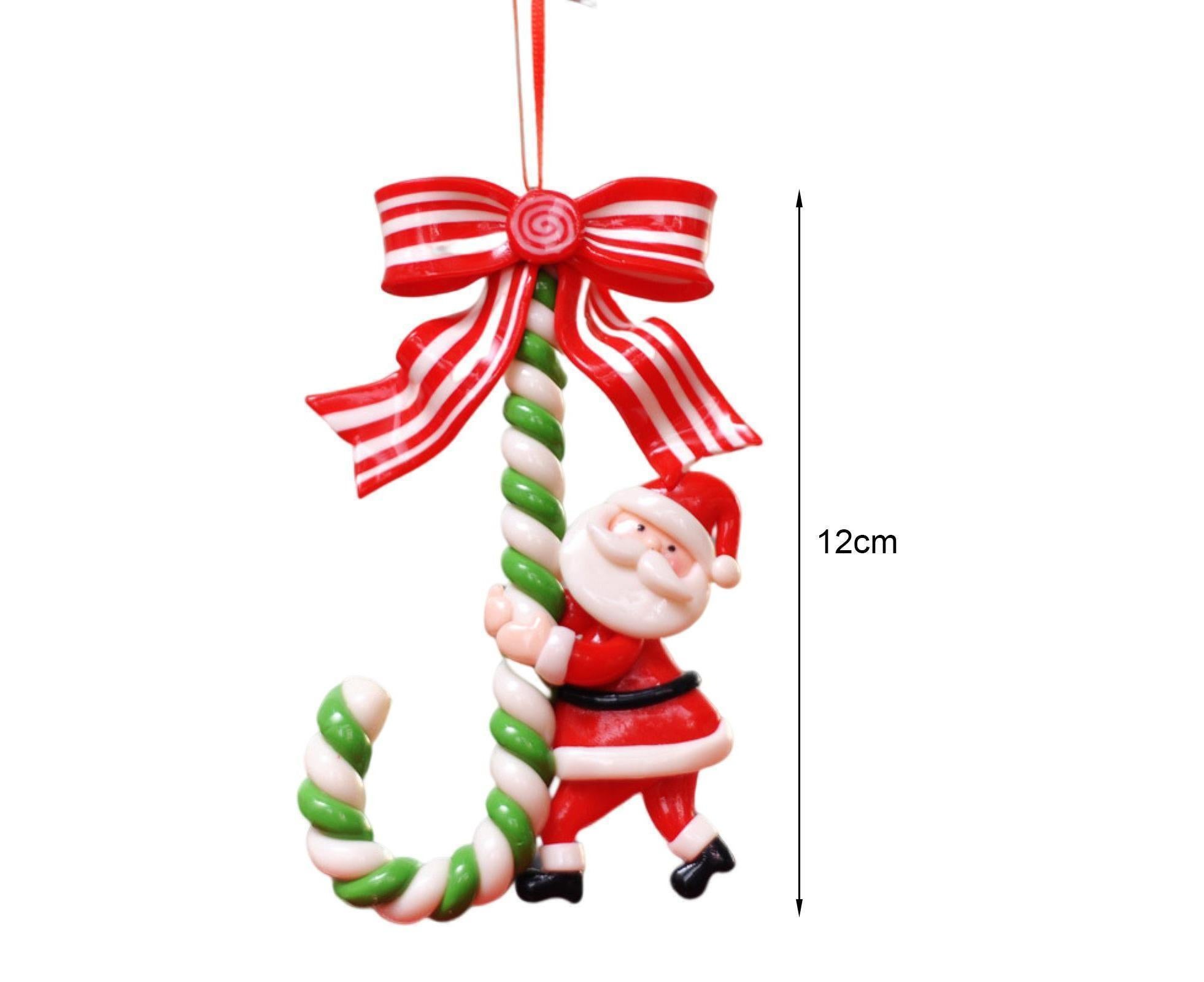 3Pcs Xmas Tree Pendant Candy Cane Crafts Soft Clay - Image 7