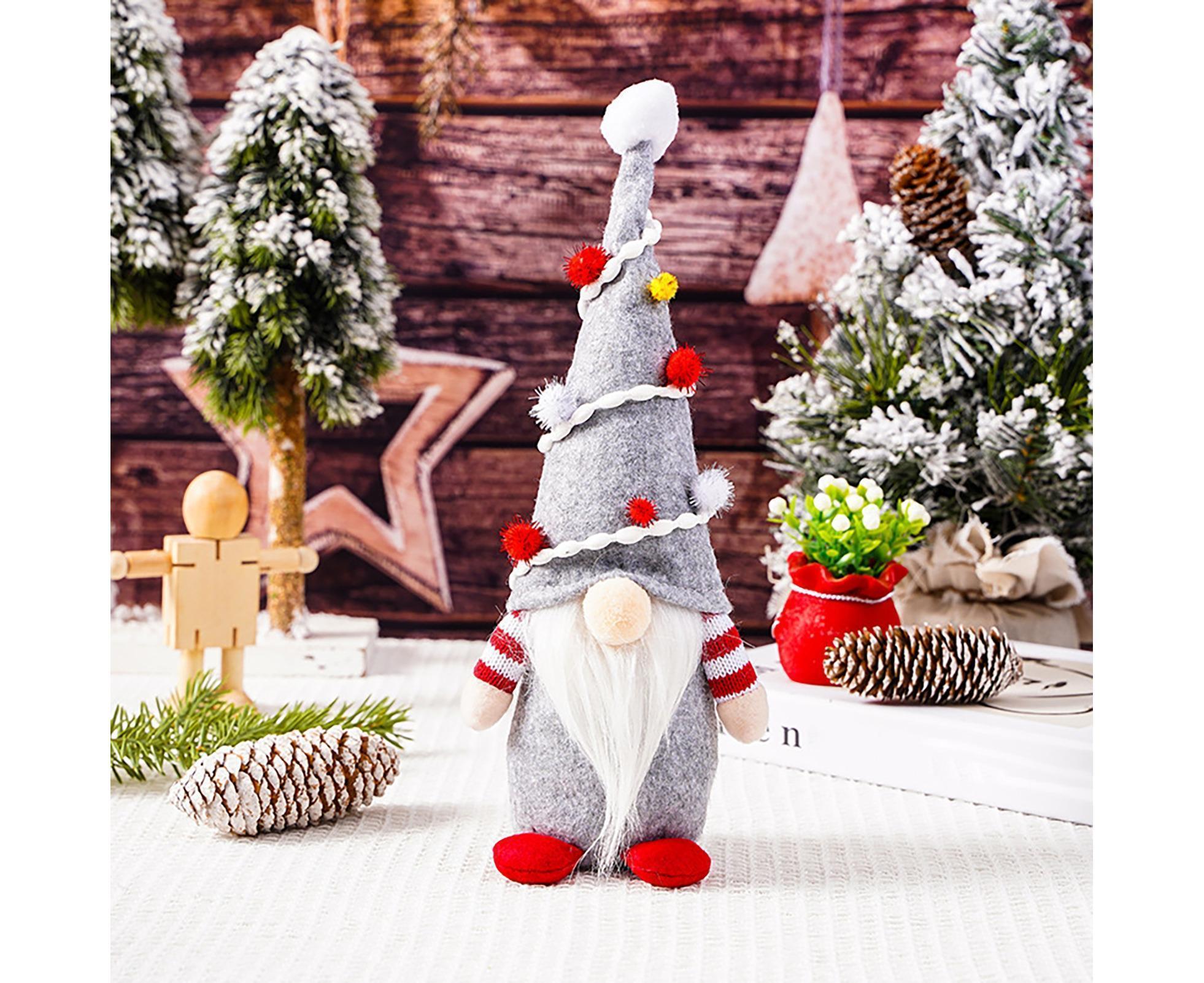Gnome Doll Hat Design Xmas Bearded Doll-Grey - Image 3