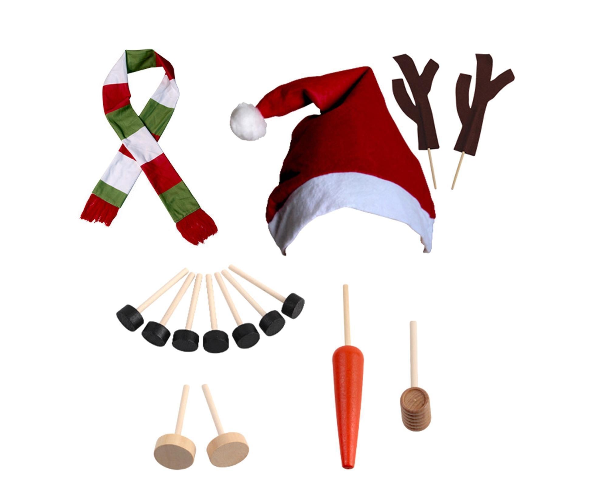 1 Set Snowman Decoration DIY Building Set for Home - Image 1