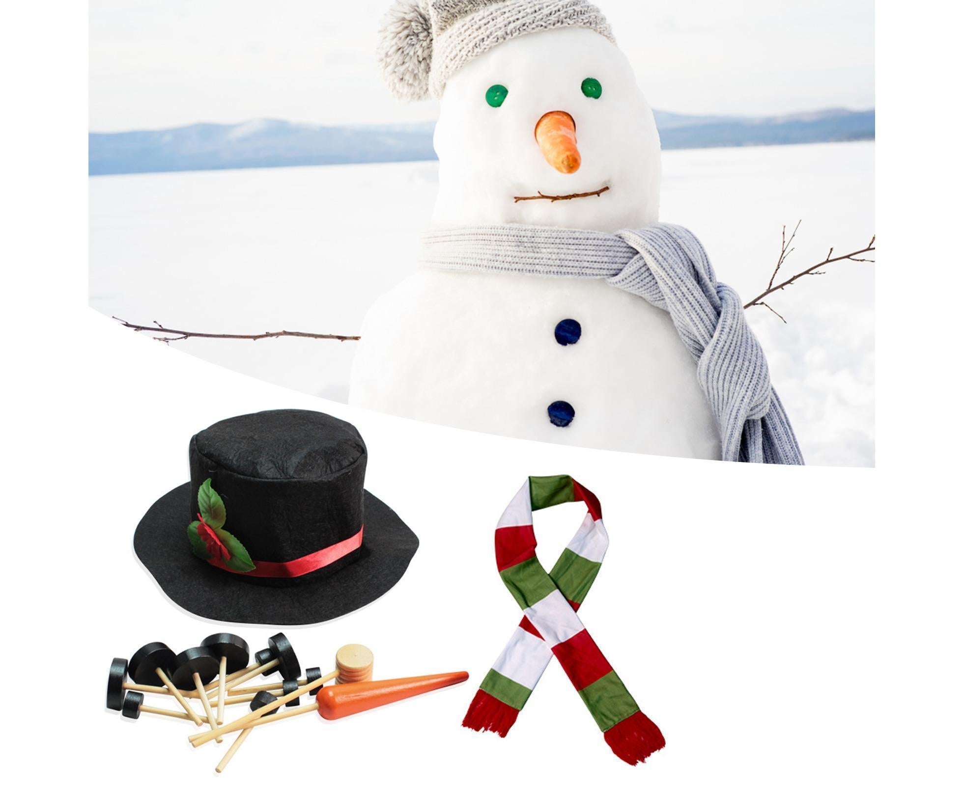 1 Set Snowman Decoration DIY Building Set for Home - Image 3