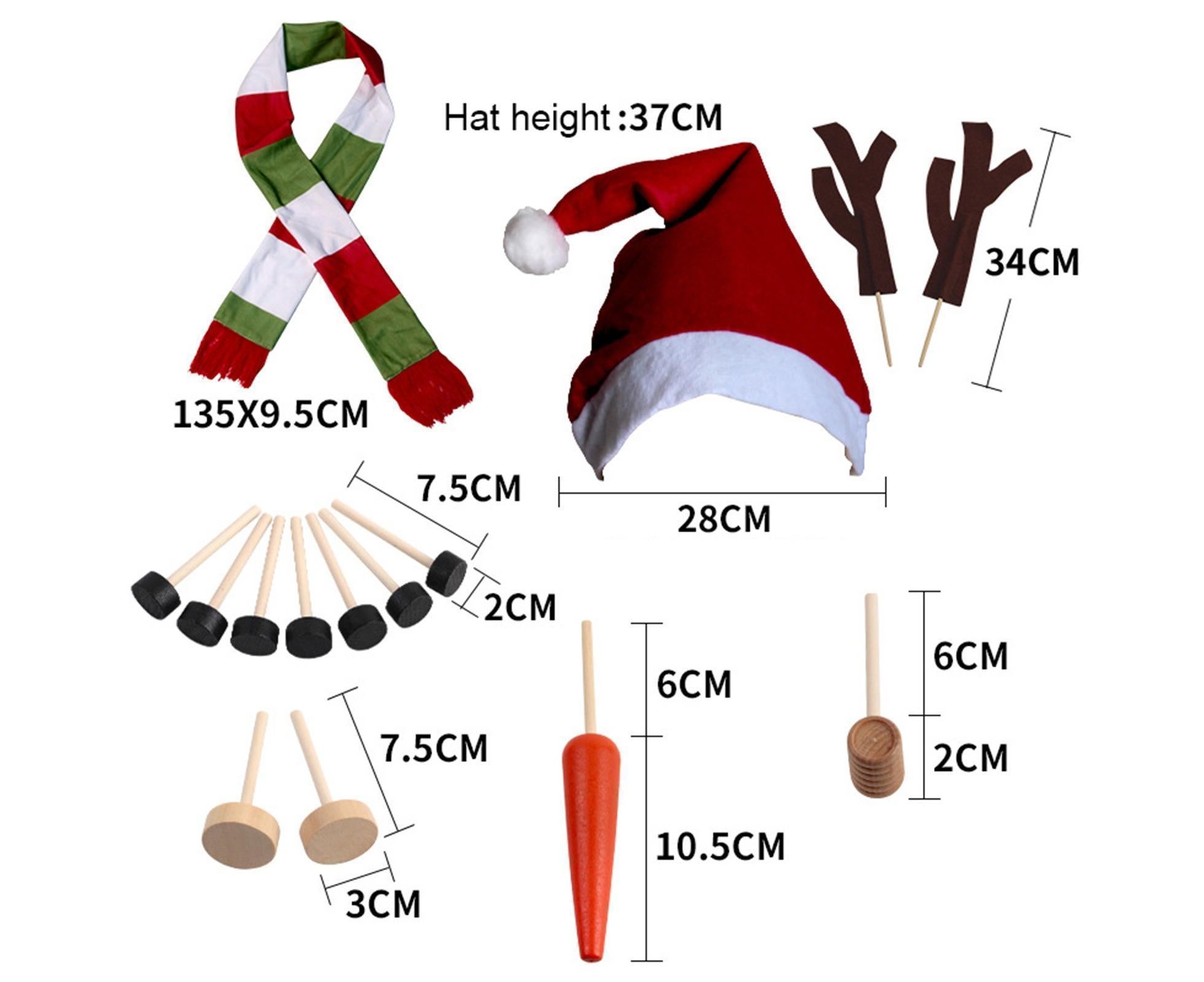 1 Set Snowman Decoration DIY Building Set for Home - Image 4