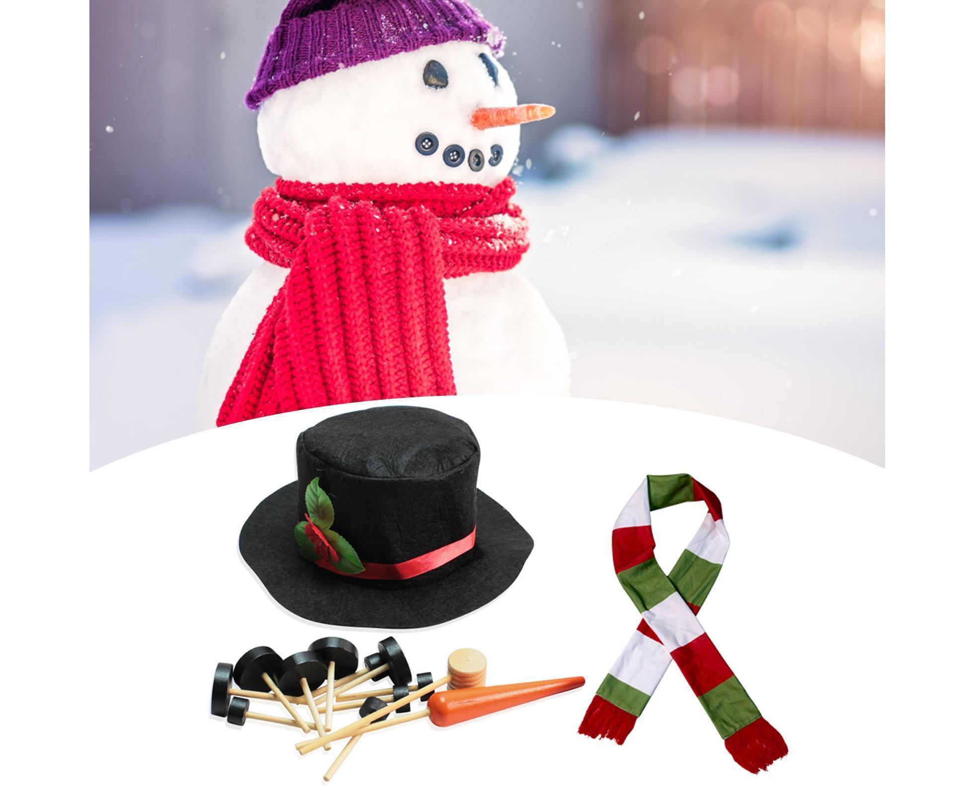 1 Set Snowman Decoration DIY Building Set for Home - Image 5