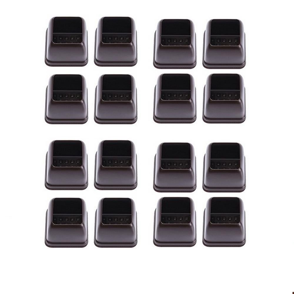 16pcs Silicone Chair Leg Floor Protectors Furniture Leg Feet Cup for Hardwood Floors with Wrapped Felt -Square brown - Image 2