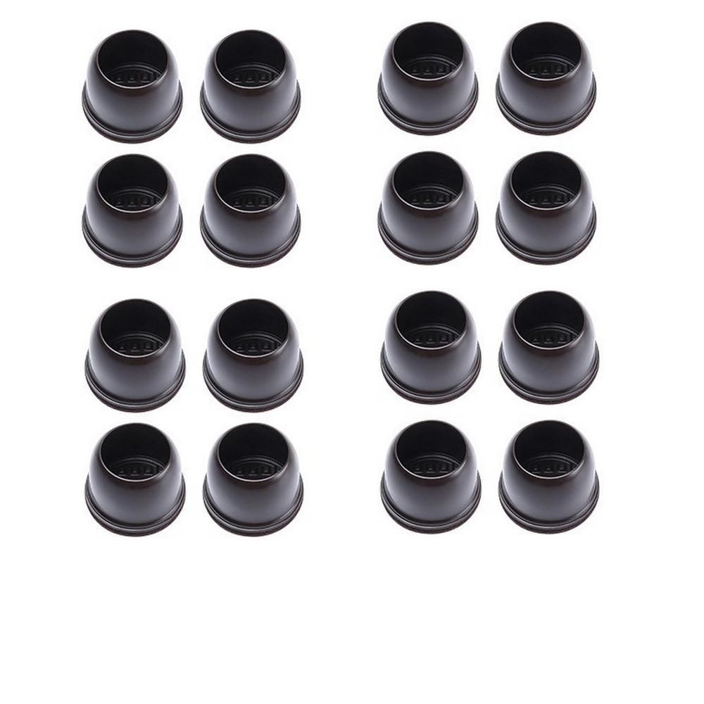 16pcs Silicone Chair Leg Floor Protectors Furniture Leg Feet Cup for Hardwood Floors with Wrapped Felt -Round brown - Image 2