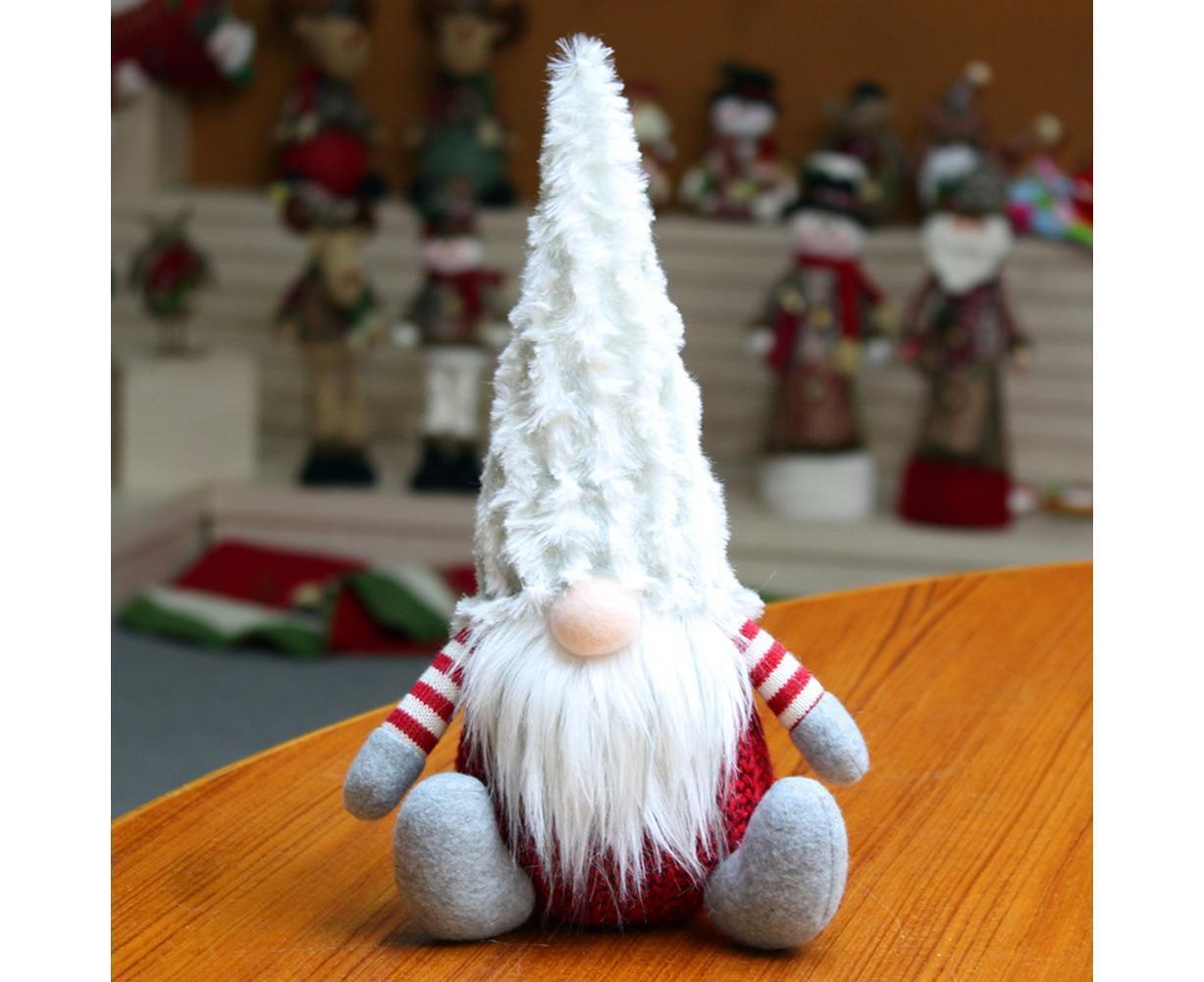 Nordic Handmade Plush Xmas Santa Gnome Doll Home Ornament Party Holiday Decor-Red - Image 4