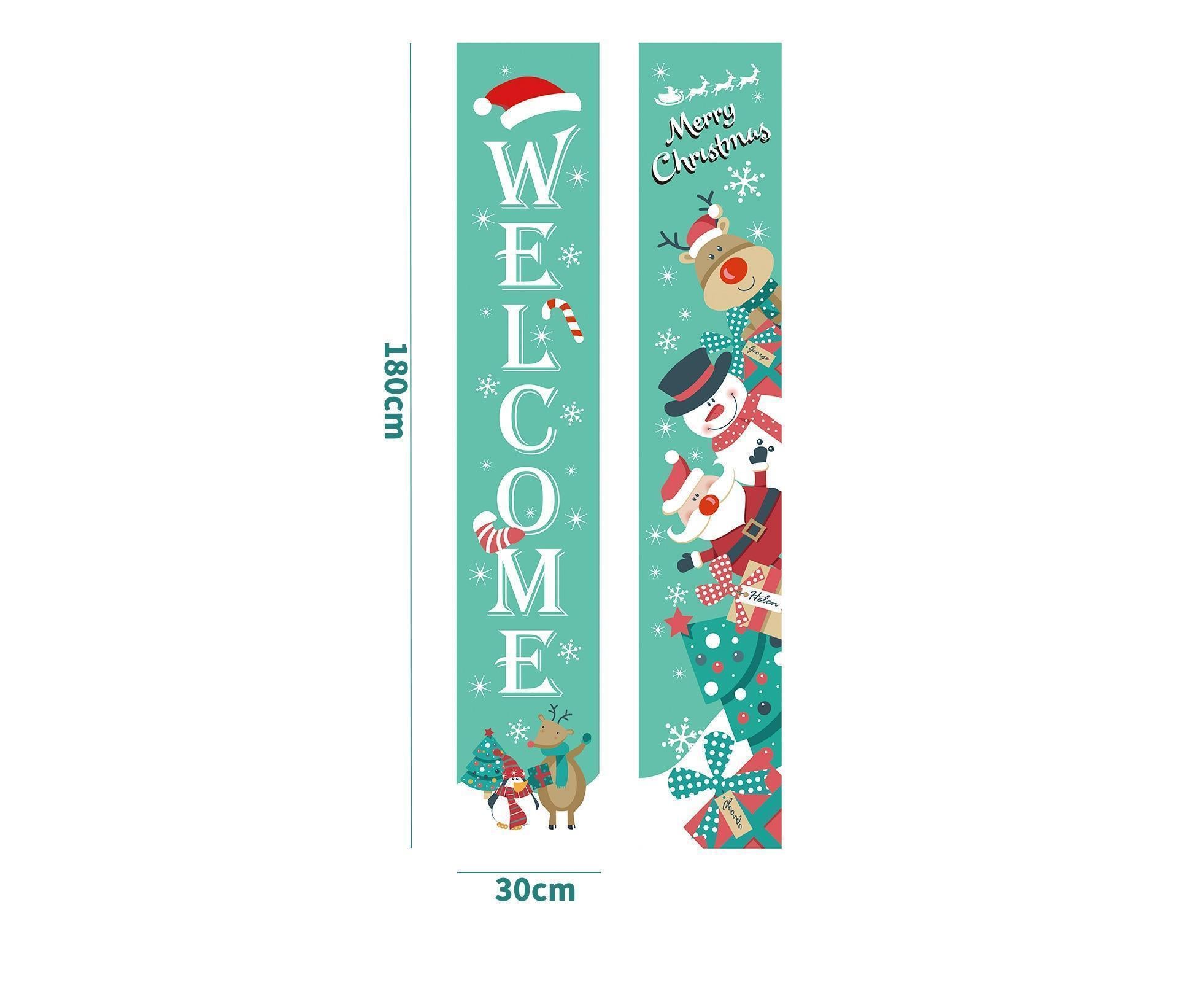Xmas Couplet Thicker Porch Sign-Light Green - Image 2