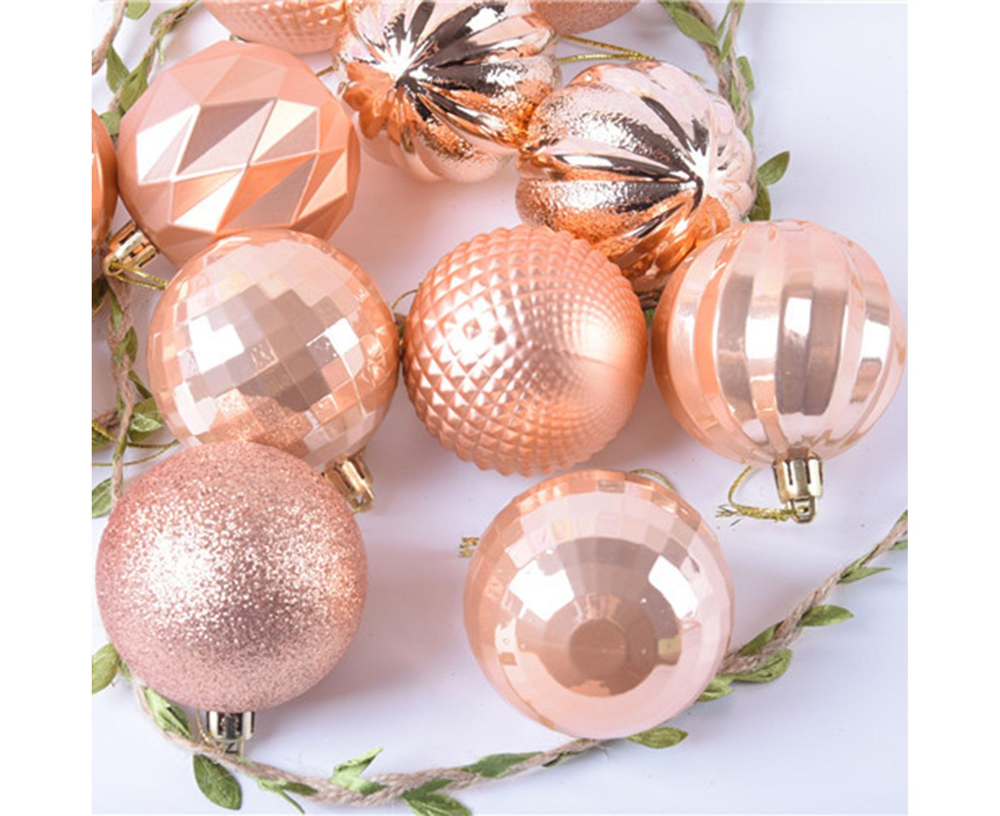 12Pcs Xmas Tree Decorative Ball Hanging Pendant Home Ornaments New Year Gift-Antique Brass - Image 3