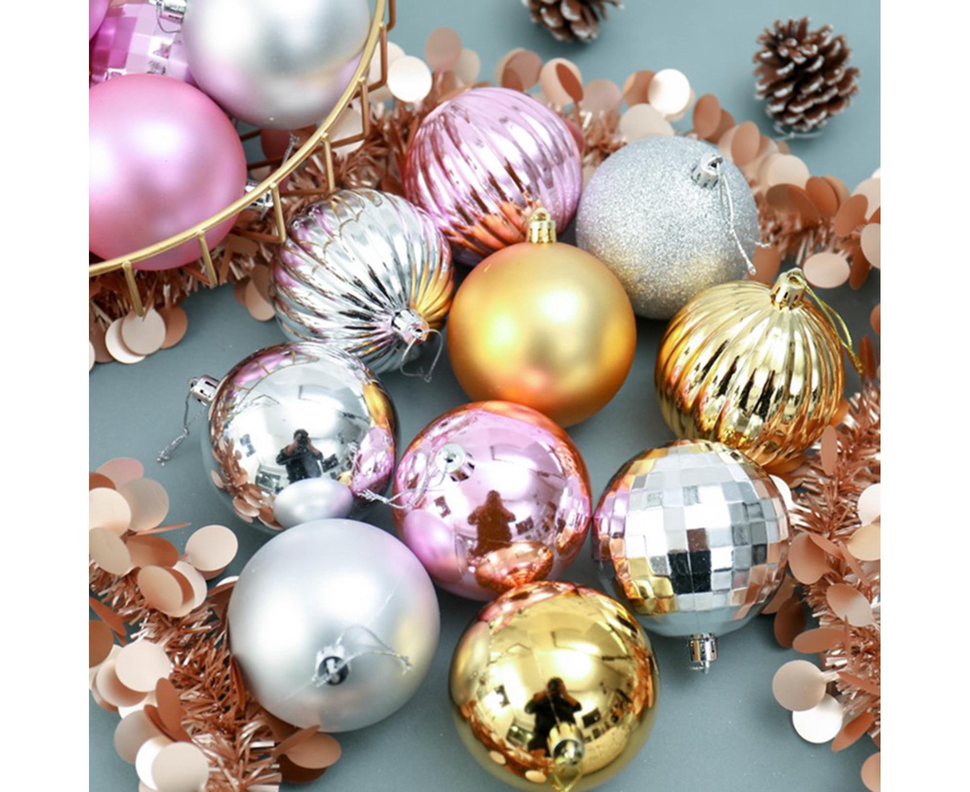 12Pcs Xmas Tree Decorative Ball Hanging Pendant Home Ornaments New Year Gift-Antique Brass - Image 7