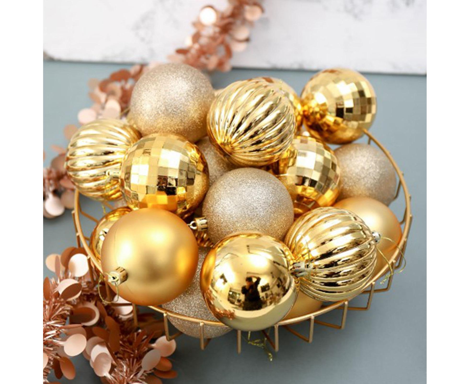 12Pcs Xmas Tree Decorative Ball Hanging Pendant Home Ornaments New Year Gift-Antique Brass - Image 8