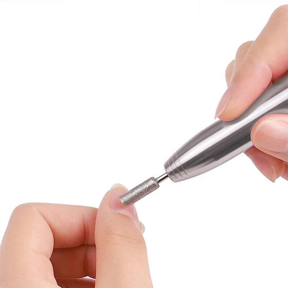 Electric Nail Drill Kit Cordless Nail Drill Portable USB Rechargeable Manicure Pedicure Tools for Acrylic Gel Nails -Silver - Image 2