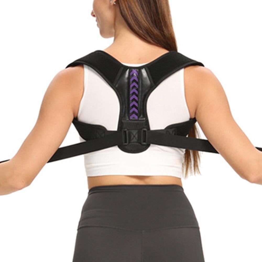Posture Corrector Back Brace for Women and Men Adjustable Upper Shoulder Back Support Brace -Purple - Image 1