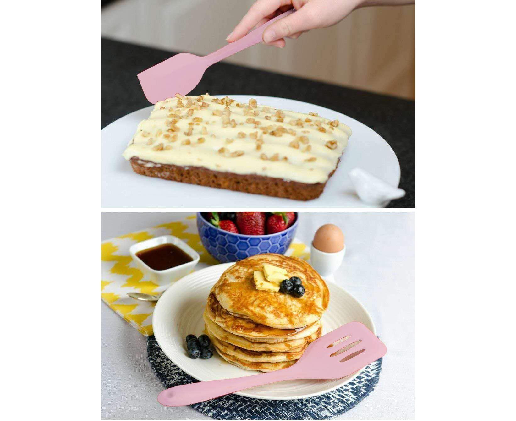 Silicone Baking Utensils Set - Heat-Resistant - Pink - Image 5