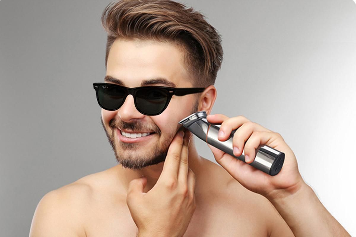 Professional Hair Clippers Trimmer Kit Washable Electric Razor Hair Trimmer For Men-Silver - Image 4