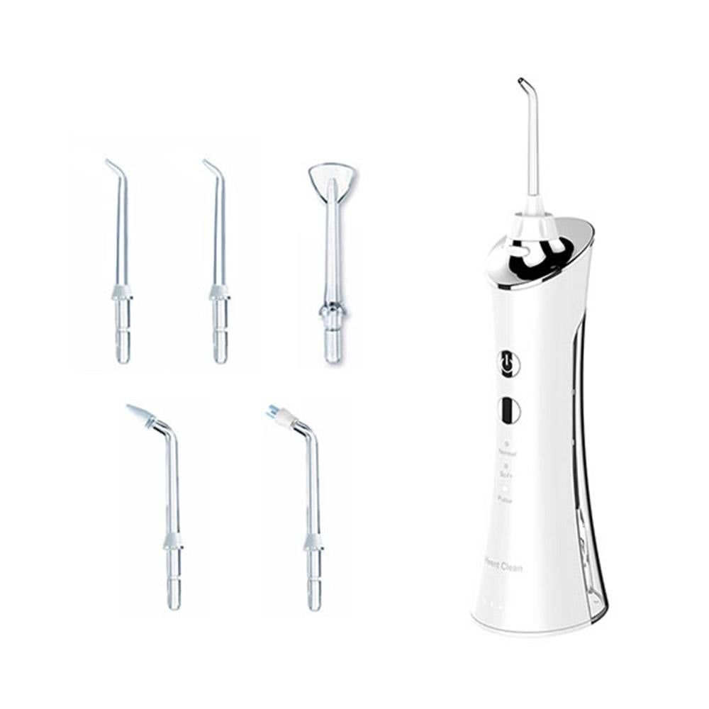 Water Dental Flosser Teeth Cleaner Rechargeable Water-resistant Cordless Water Dental Flosser for Home Travel -Pink - Image 2
