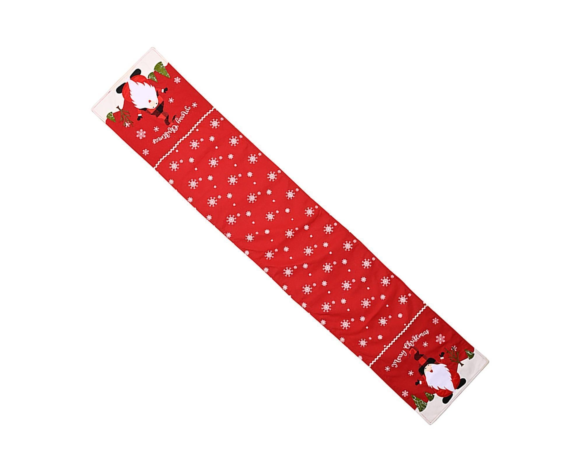 Xmas Table Runner Santa Pattern Cover-Red Santa - Image 2