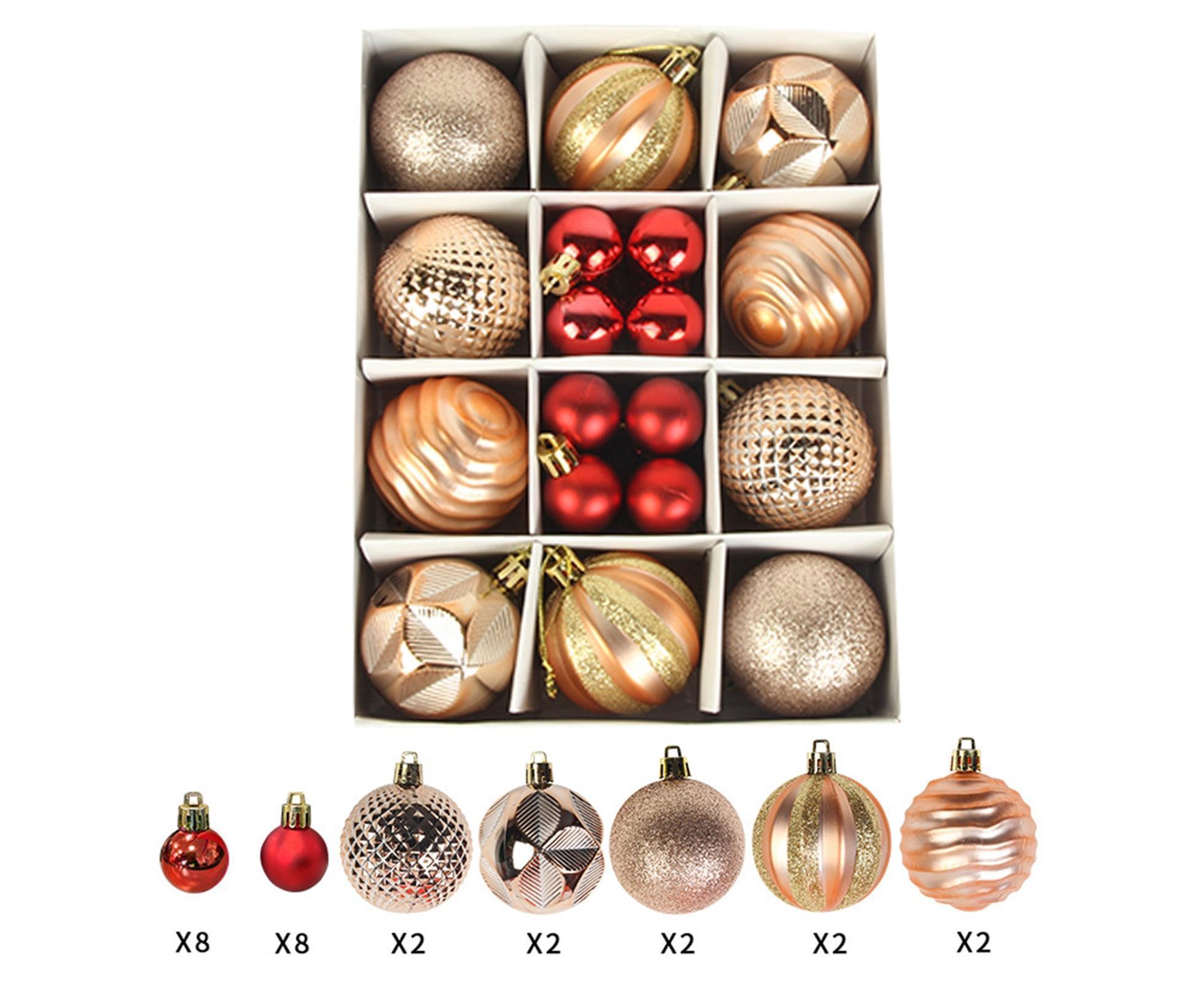 Xmas Tree Pendant Ball Gift Box-Antique Gold+Red - Image 2