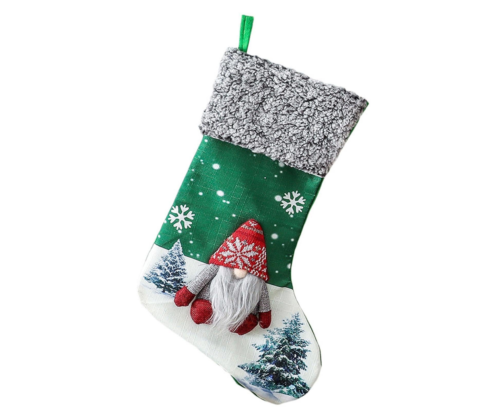 Non Woven Xmas Stocking No Face Dwarf-Green - Image 1