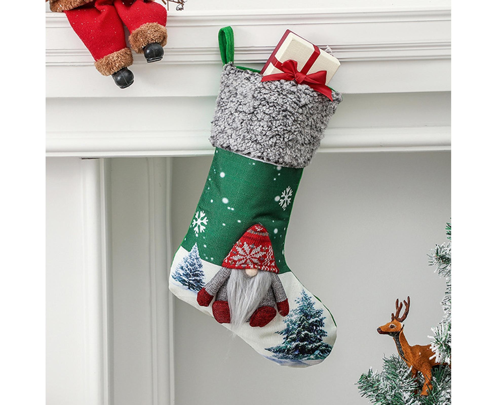 Non Woven Xmas Stocking No Face Dwarf-Green - Image 2