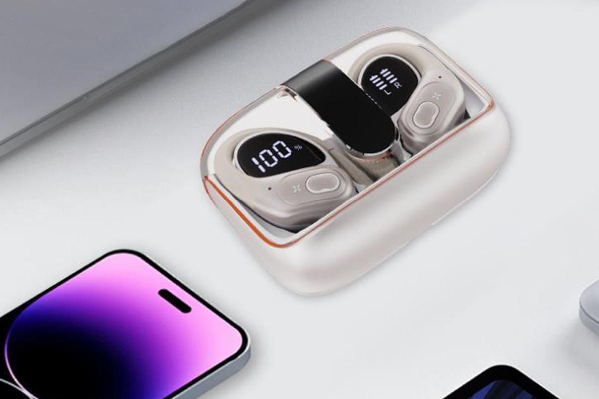 5.4 Bluetooth Earphones Wireless Earbuds Stereo Deep Bass Over Open-Ear Earphones-Rose Red - Image 7