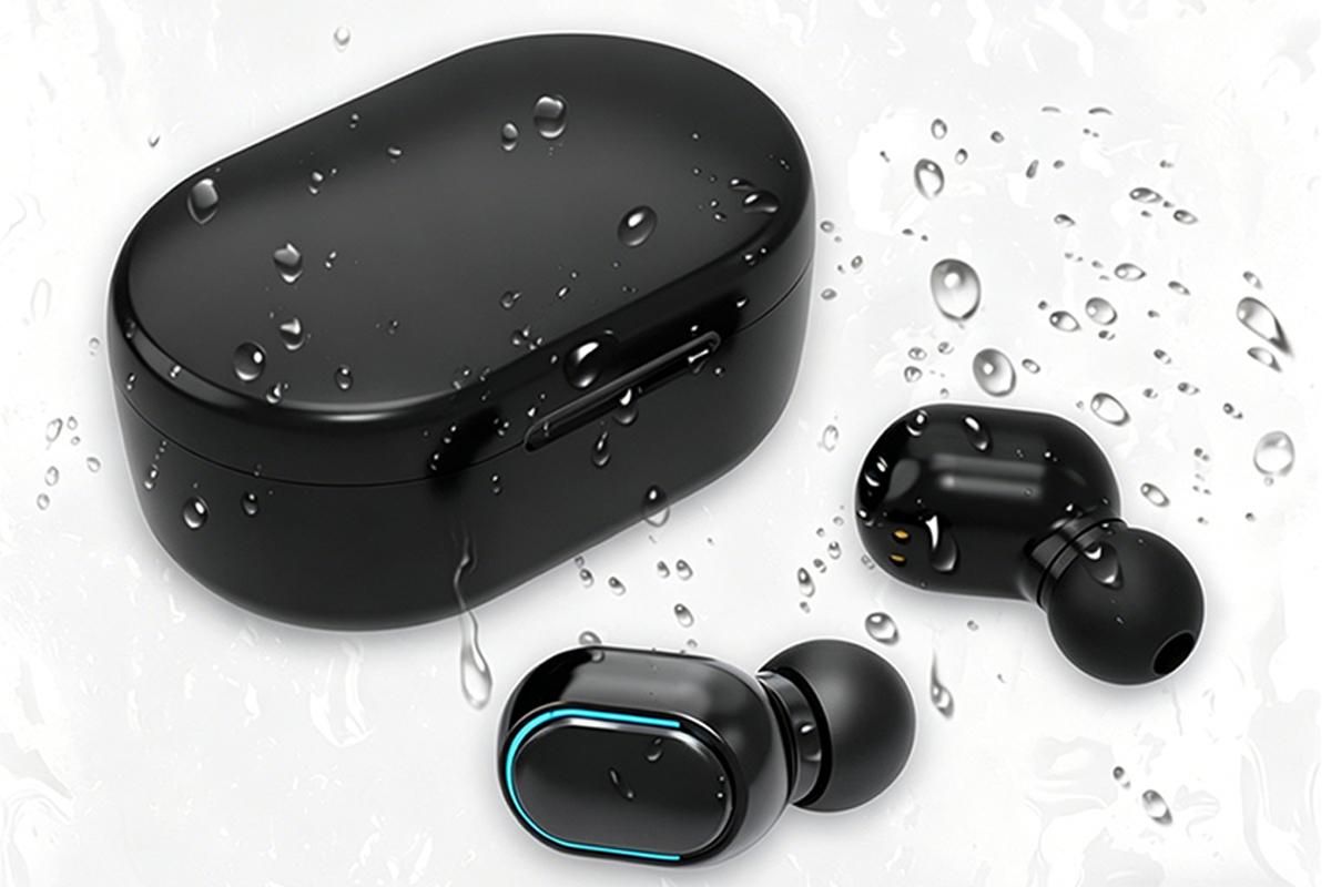 Bluetooth 5.1 Wireless Earbuds with LED Display IPX4 Waterproof Headphones-Black - Image 6