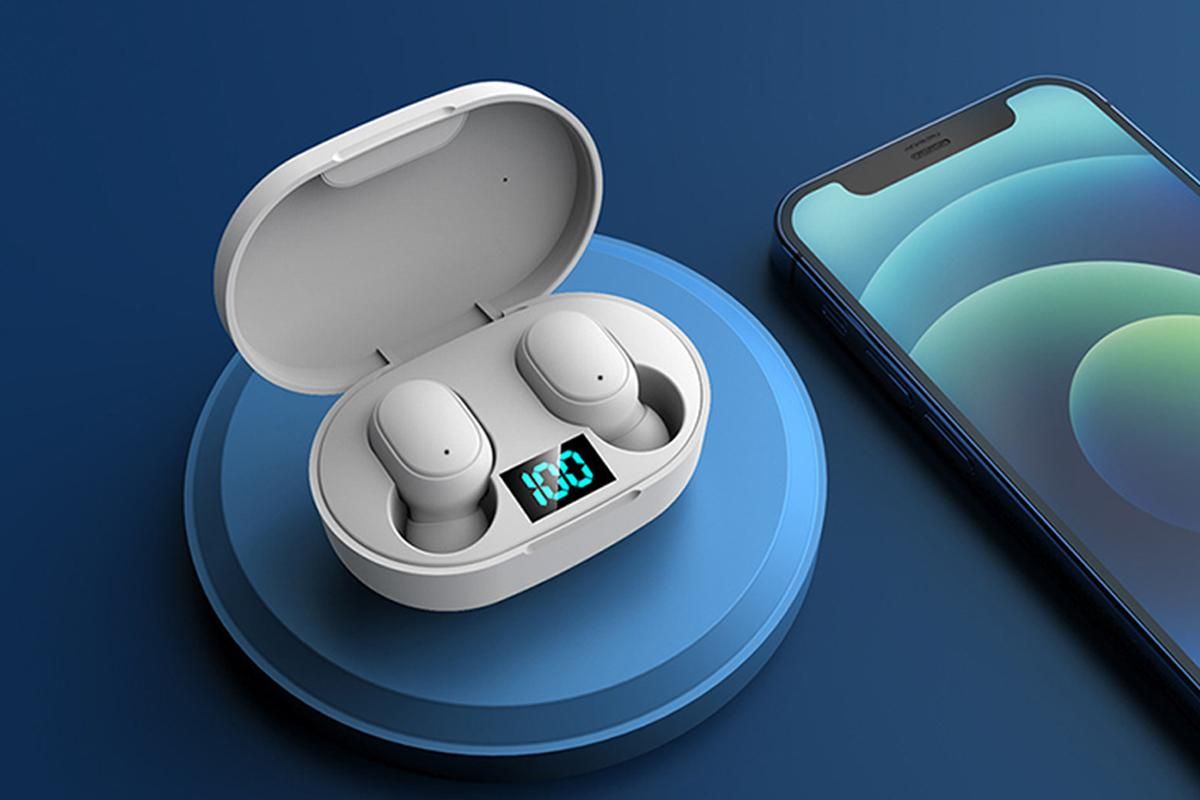 Bluetooth 5.1 Wireless Earbuds with LED Display IPX4 Waterproof Headphones-White - Image 7