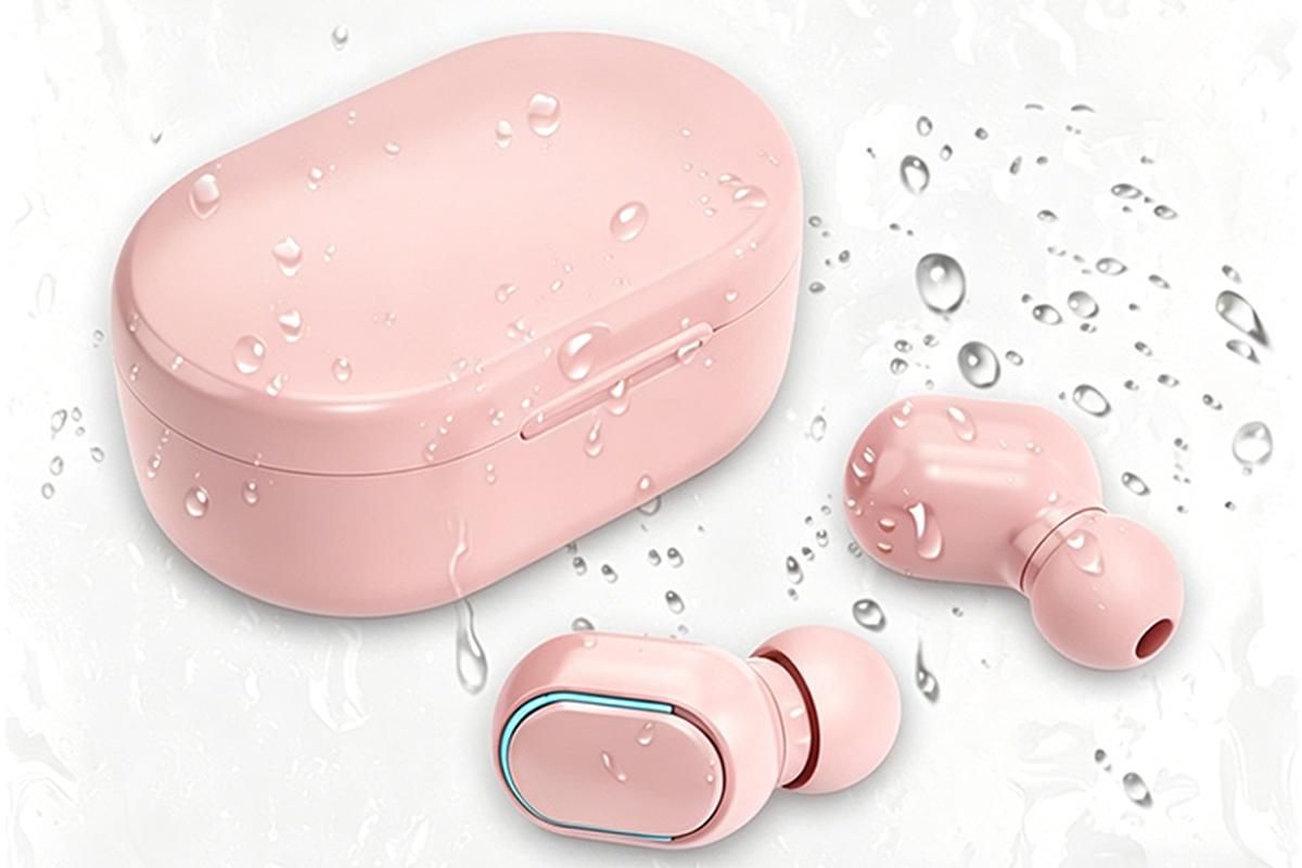 Bluetooth 5.1 Wireless Earbuds with LED Display IPX4 Waterproof Headphones-Pink - Image 6