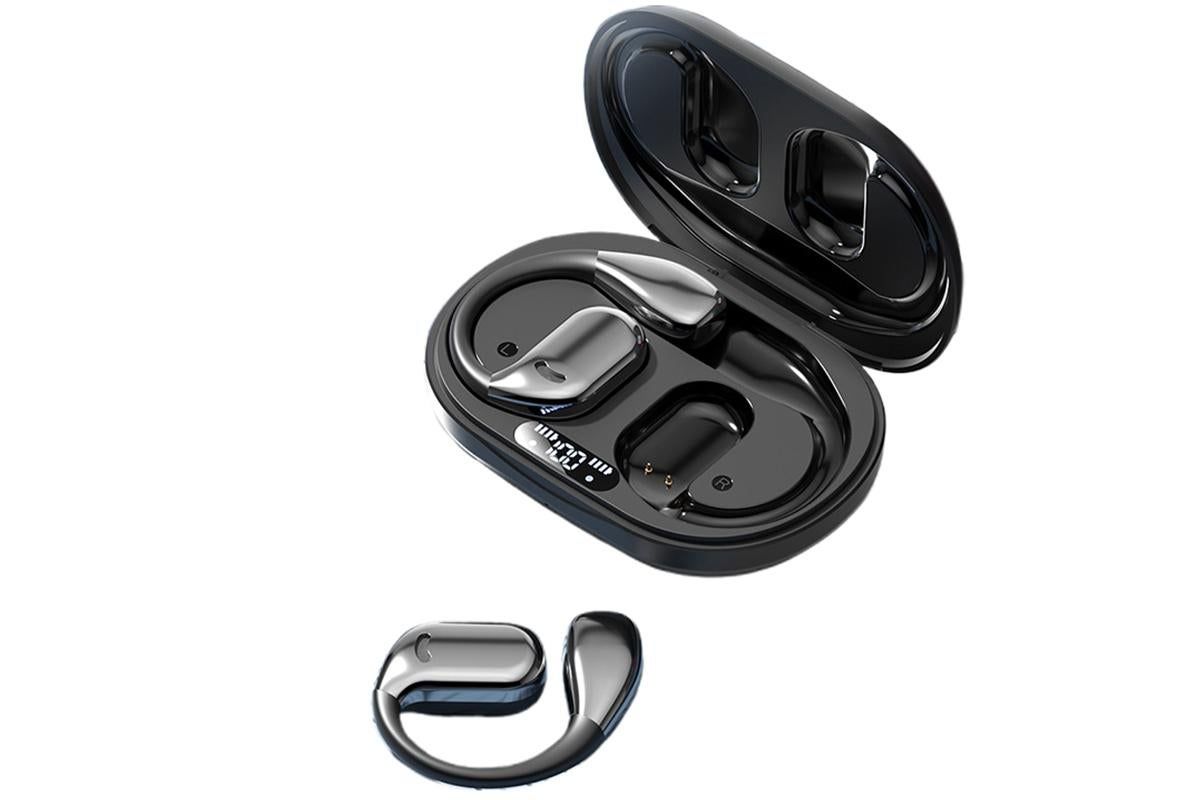 Bluetooth 5.4 Headphones TWS HiFi Stereo Earbuds Over Ear Ear Buds IP6 Waterproof Wireless Earphones LED Display Headset for Gym-Black - Image 3