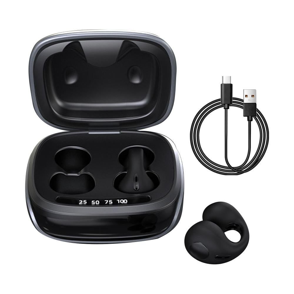 Bluetooth Ear Clip Wireless Headset Clip On Open Ear Earbuds for Sports-Black - Image 2