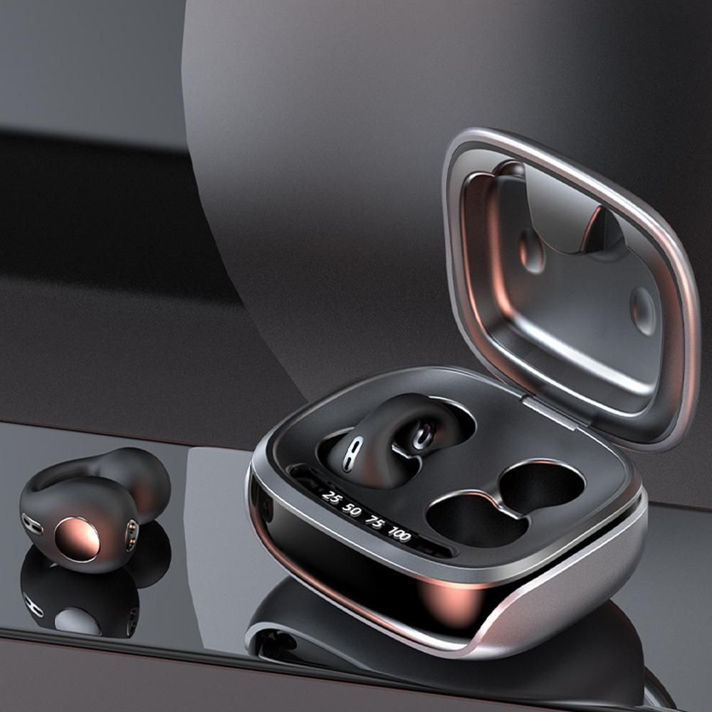 Bluetooth Ear Clip Wireless Headset Clip On Open Ear Earbuds for Sports-Black - Image 4